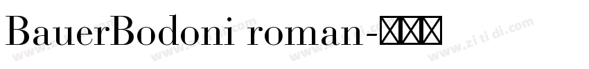 BauerBodoni roman字体转换